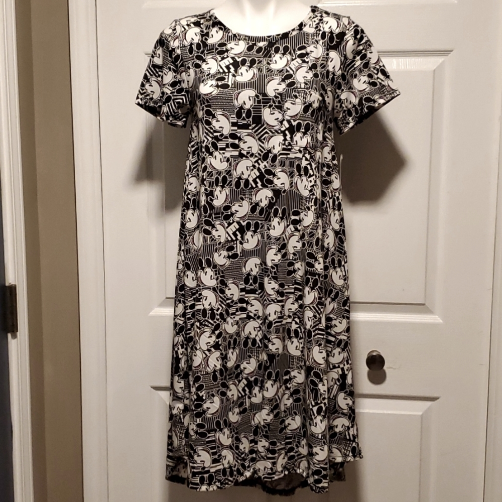 NWT LuLaRoe Disney Carly Women's Black/White Dress - Size Small